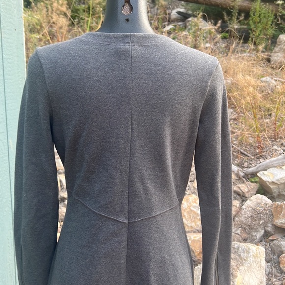 Athleta Celebration long sleeve v-neck mini dress  retro zipper pockets size SP - Picture 7 of 11